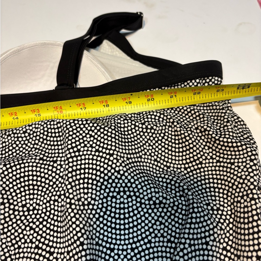 Catherine tiered tankini top featuring a black and white geometric star 20 - Picture 7 of 10